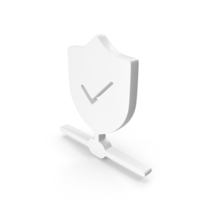 White Network Connection Protection Icon PNG & PSD Images