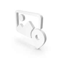 White Image Geolocation Icon PNG & PSD Images