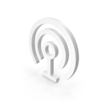 White Internet Signal Icon PNG & PSD Images