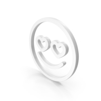 White Love Message With Smile Icon PNG & PSD Images
