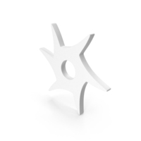 White Ninja Star Icon PNG & PSD Images