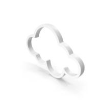 White Cloud Outline Icon PNG & PSD Images