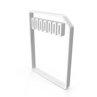 White SD Card Outline Icon PNG & PSD Images