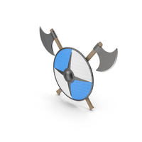 Blue Viking Shield And Axes PNG & PSD Images