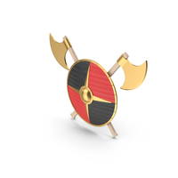 Gold Viking Shield And Axes PNG & PSD Images