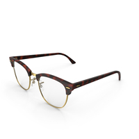 Horn-Rimmed Classic Reading Glasses PNG & PSD Images