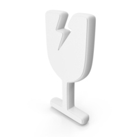 White Broken Glass Symbol PNG & PSD Images