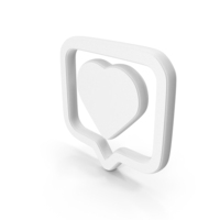 White Heart Notification Symbol PNG & PSD Images