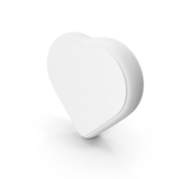 White Heart Shape Symbol PNG & PSD Images