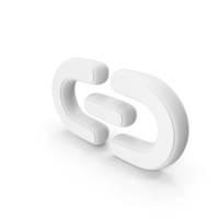 White Link Outline Symbol PNG & PSD Images