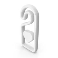 White Love Door Tag Symbol PNG & PSD Images