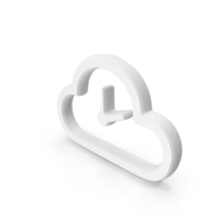 White Cloud Clock Symbol PNG & PSD Images