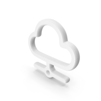 Cloud Network White Symbol PNG & PSD Images