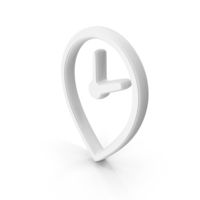 Location Time White Symbol PNG & PSD Images