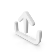 White Upload Outline Symbol PNG & PSD Images