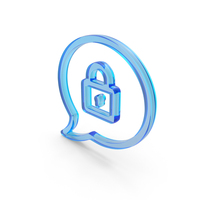 Glass Messaging Lock Icon PNG & PSD Images