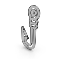 Glass Fish Hook Outline Icon PNG & PSD Images