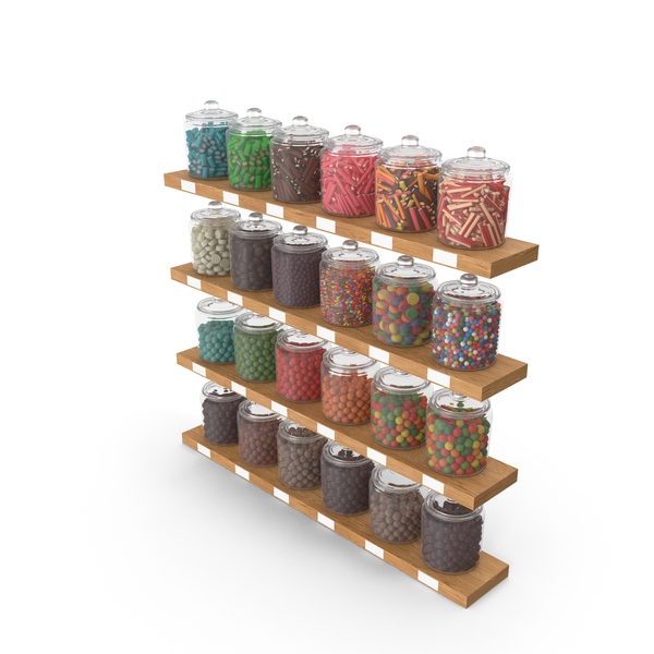 Shelves With Sweets For A Pastry Shop PNG & PSD Images