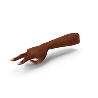 Hand of African Female Victory Sign Pose PNG & PSD Images