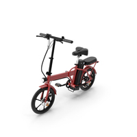 E-Bike With Removable Battery Red PNG & PSD Images