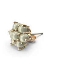 Gold Earring with Pearls PNG & PSD Images
