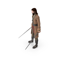 Rogue Pirate Man with Sabers PNG & PSD Images