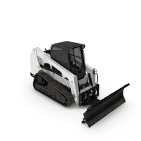 Tracked Skid Steer Bobcat With Dozer Blade PNG & PSD Images