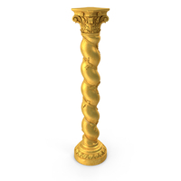 Baroque Twisted Column PNG & PSD Images