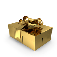 Gift Box Gold PNG & PSD Images