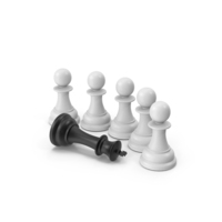 Chess Pawns Defeat King PNG & PSD Images