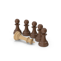 Chess Pawns Defeat King PNG & PSD Images