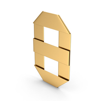 Gold Ribbon Number 8 PNG & PSD Images