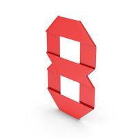 Red Ribbon Number 8 PNG & PSD Images