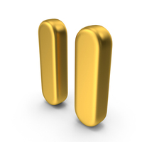 Gold Pause Symbol PNG & PSD Images