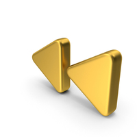 Gold Rewind Backward Symbol PNG & PSD Images