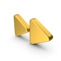 Gold Rewind Fast Forward Symbol PNG & PSD Images