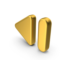 Gold Skip Step Back Symbol PNG & PSD Images