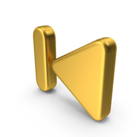 Gold Skip Track Back Symbol PNG & PSD Images