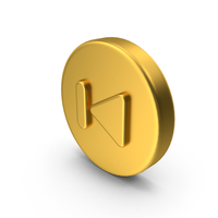 Gold Back Button Icon PNG & PSD Images