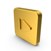 Gold Next Button Icon PNG & PSD Images