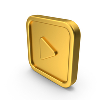 Gold Icon Play Button PNG & PSD Images