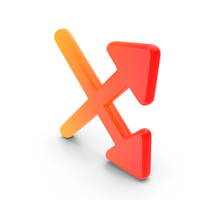 Crossover Arrows Symbol Glow PNG & PSD Images