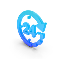 Deliver In 24 Hours Symbol Glow PNG & PSD Images