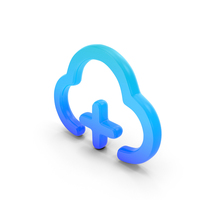 Adding to Cloud Glowing Symbol PNG & PSD Images