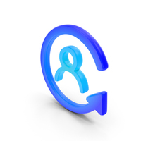 Change User Glowing Symbol PNG & PSD Images