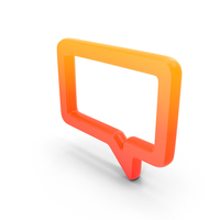 Chat Bubble Glowing Symbol PNG & PSD Images