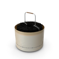 Barbed Black Wire in Cardboard Packaging PNG & PSD Images