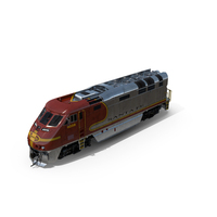 Santa Fe EMD F7 Diesel Locomotive PNG & PSD Images