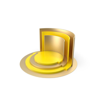 Yellow & Gold Podium PNG & PSD Images