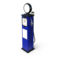 Clock Face Gasoline Pump Blue PNG & PSD Images